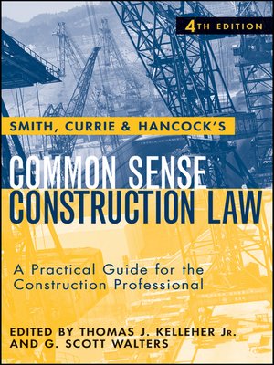 cover image of Smith, Currie and Hancock's Common Sense Construction Law